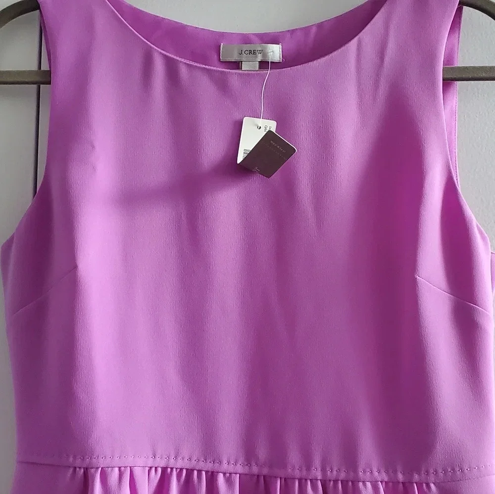 NWT J.Crew Sleeveless Lavender Lilac Purple Dress - women's Size 4 - Picture 2 of 9